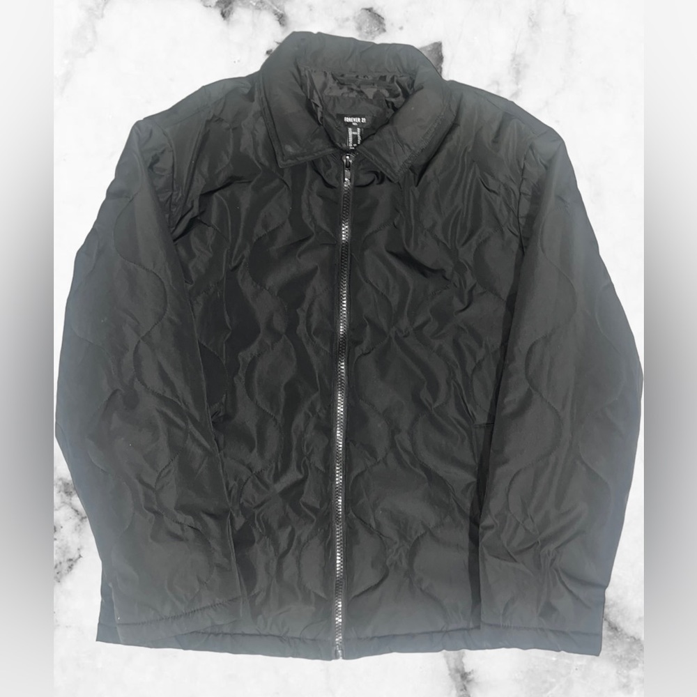 Black puffer jacket